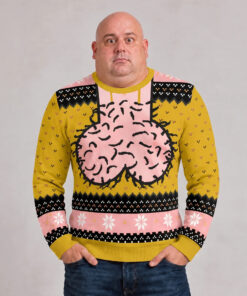 Funny Hairy Balls Ugly Christmas Sweater - Image 4